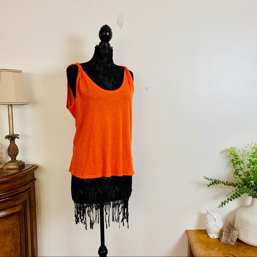 JOE’S JEANS Tank Top, Orange Sz L NWOT - Picture 2 of 8